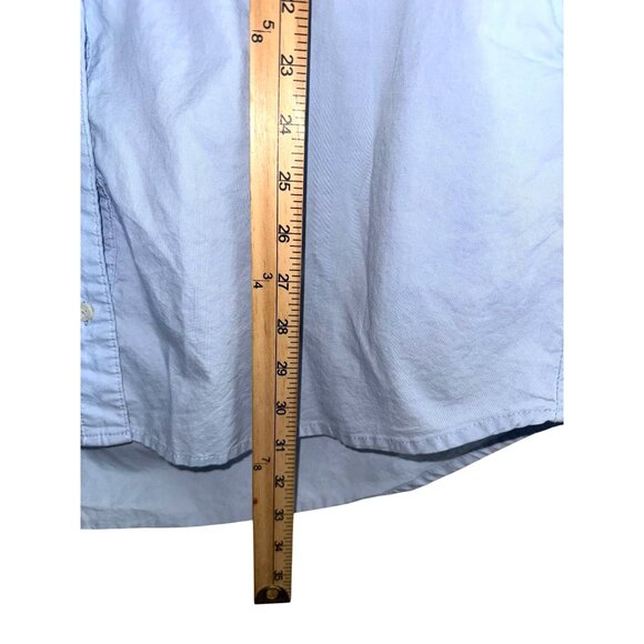 Forever 21 Light Blue Long Sleeve Button-Down Shirt Dress W/ Pocket L - Picture 9 of 10